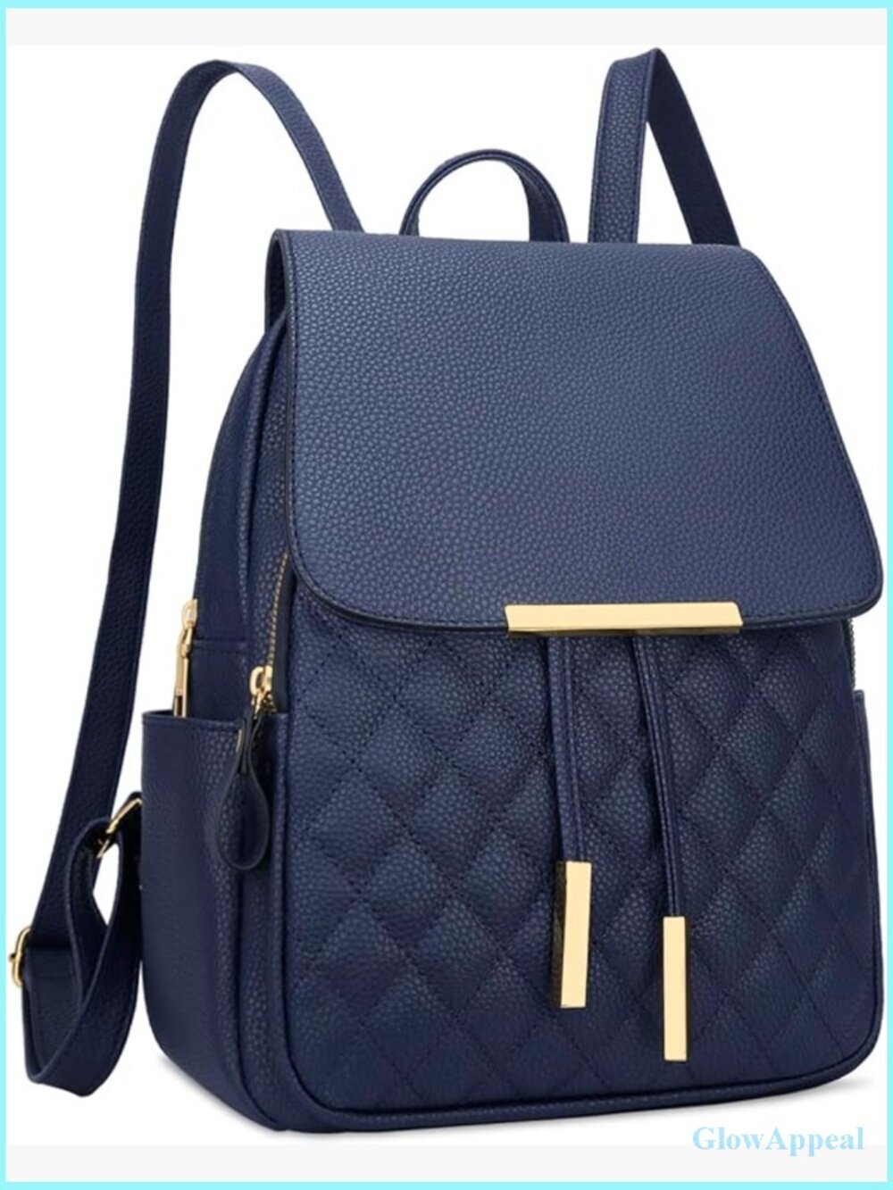 Quilted Leather Fashion Backpack Daypack Shoulder Bag